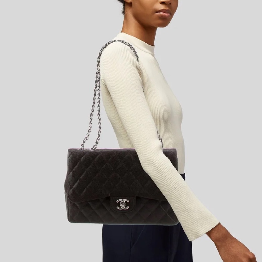 Chanel Classic Jumbo Single Flap Bag Caviar